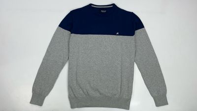 BROCK CREW KNIT FR.BLUE/FOAMGREY