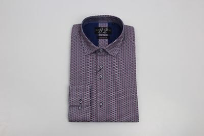 SWGLS9110 NINETEEN 82 WILLOW LS TAILORED FIT SHIRT BURGUNDY