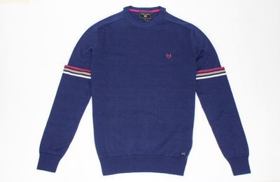 HUGO CREW KNIT EURO BLUE