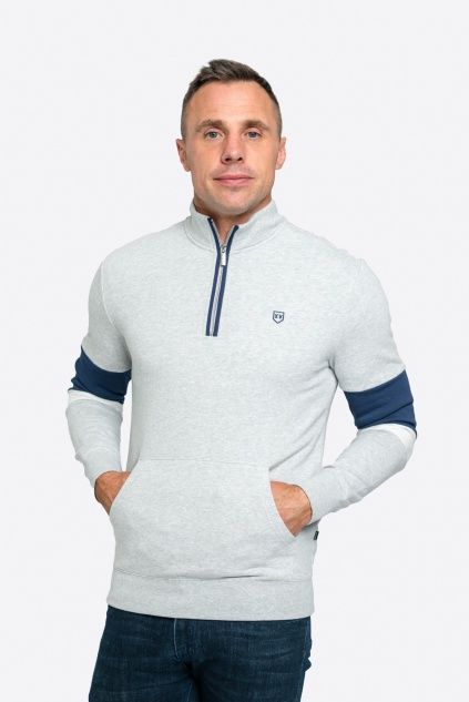 DUNEDIN BEAR  1/4 ZIP STEEL PATCH