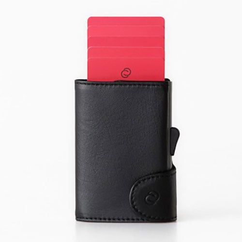 RFID SECURE WALLET, CS LEATHER WALLET 1707 BLACK