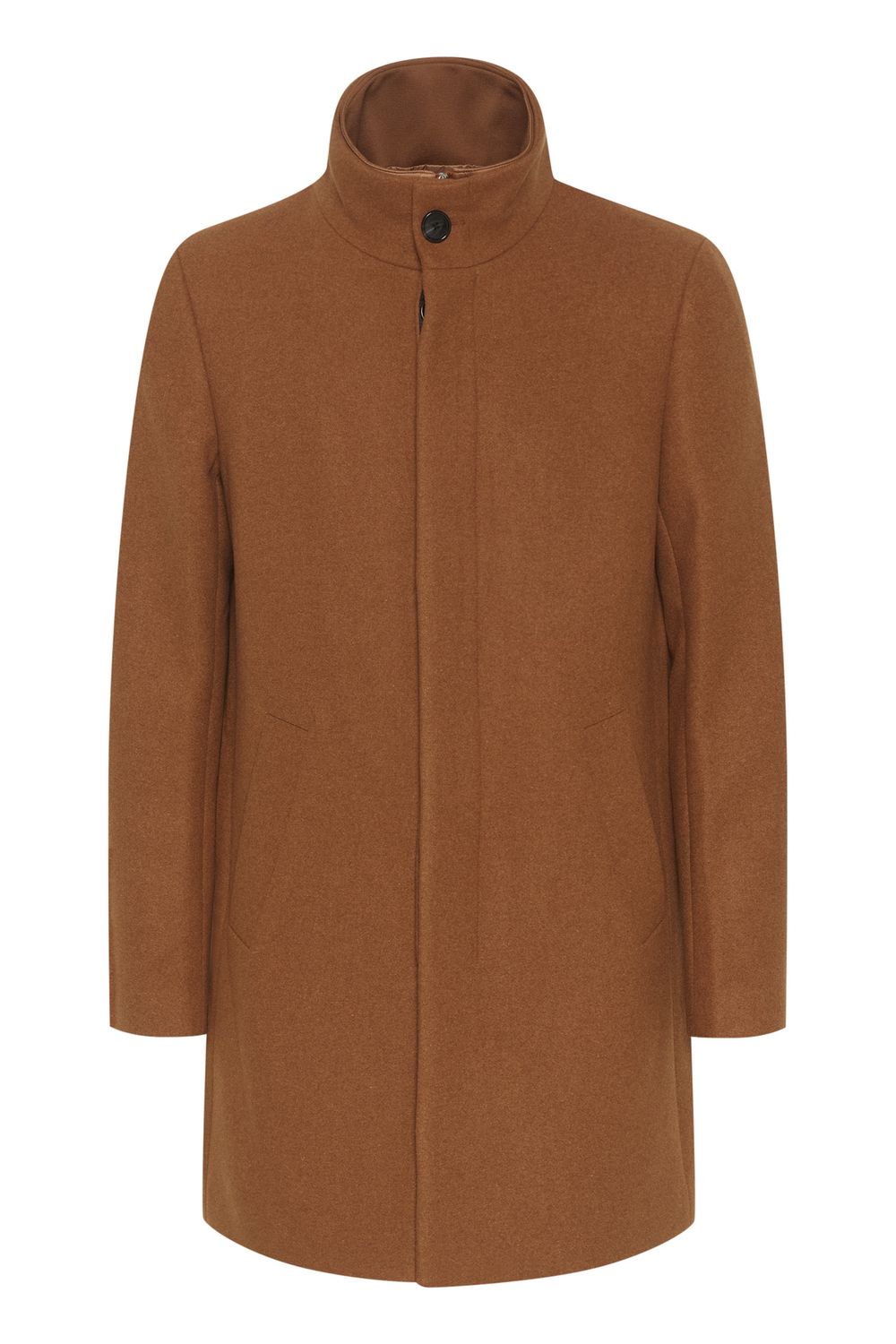 HARVEY N CLASSIC WOOL OVERCOAT 181246 UMBER 30203845