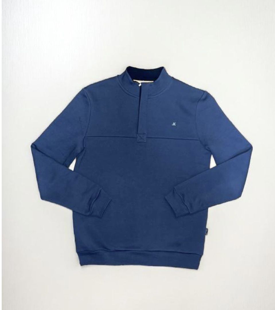 ML301581 RIDLEY 1/4 ZIP FUNNEL NECK  DARK DENIM