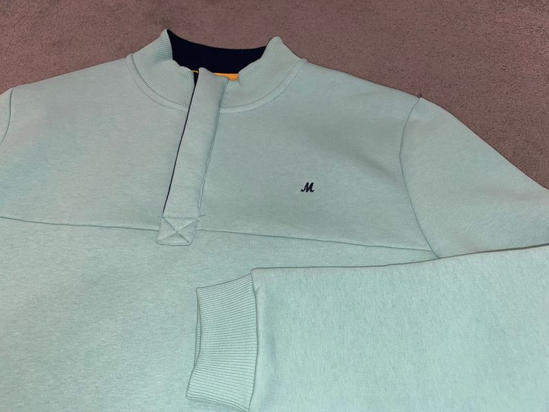ML301581 RIDLEY 1/4 ZIP FUNNEL NECK  BIRDS EGG