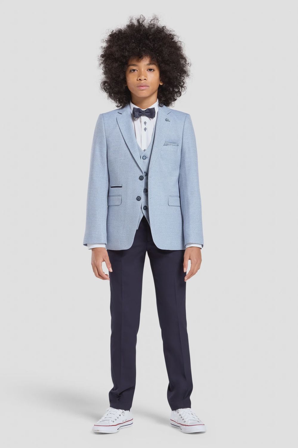 BOYS HARROLD SUIT 3PC ICE  BLUE