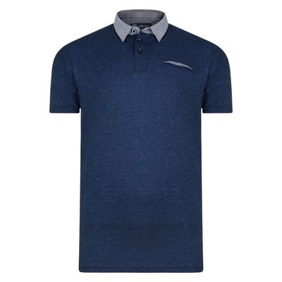 Contrast Collar Melange Polo