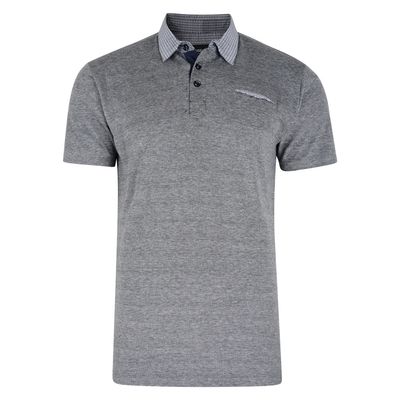 Contrast Collar Melange Polo