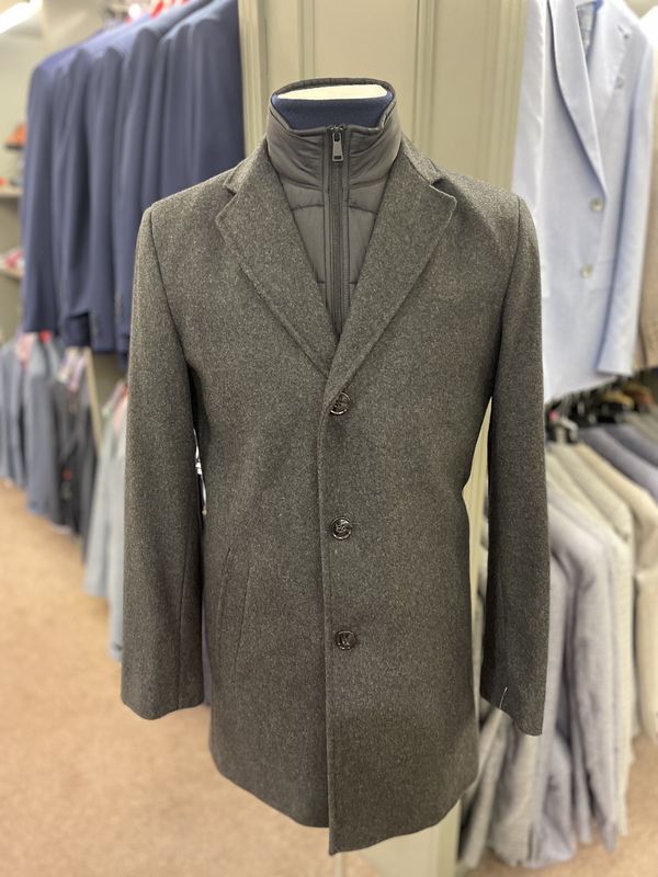 DUFFEL AND RUMS OVERCOAT FISICHELLA 32657/23020 COL 200 GREY