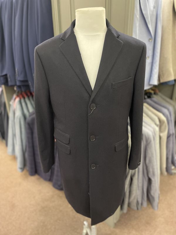 TB280OSN/170 TED BAKER PREMIUM NAVY MELTON SLIM OVERCOAT