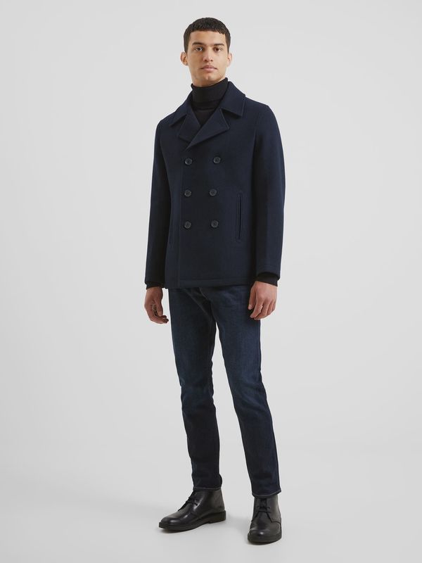 50VEP 62013090 FRENCH CONNECTION MENS COAT DB PEACOAT  NAVY