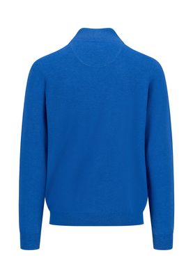 1513 222 FYNCH HATTON 1/4 ZIP KNIT COL 628 STRONG BLUE