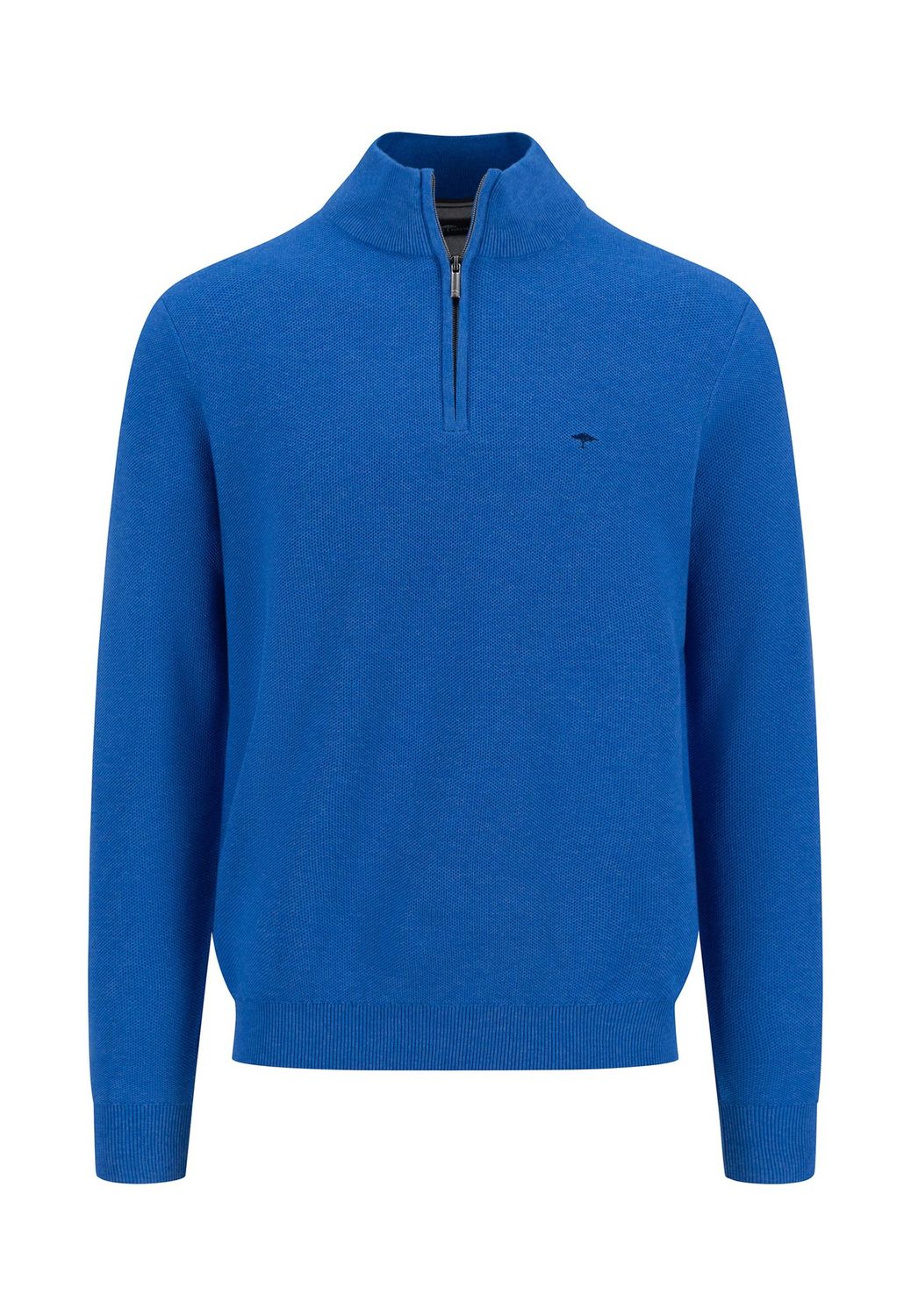 1513 222 FYNCH HATTON 1/4 ZIP KNIT COL 628 STRONG BLUE