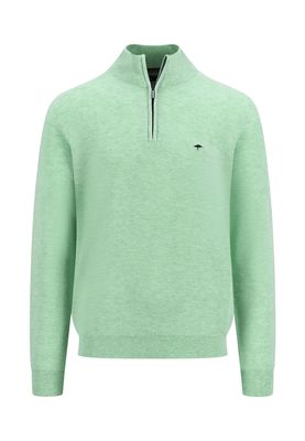 1513 222 FYNCH HATTON 1/4 ZIP KNIT COL 722 TURF GREEN