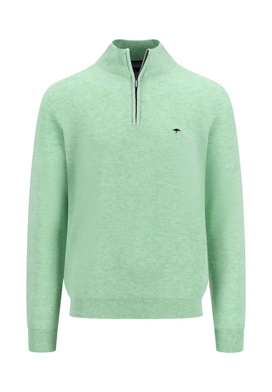 1513 222 FYNCH HATTON 1/4 ZIP KNIT COL 722 TURF GREEN
