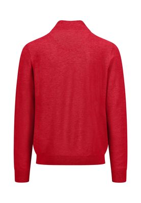 1513 222 FYNCH HATTON 1/4 ZIP KNIT COL 363 POPPY RED