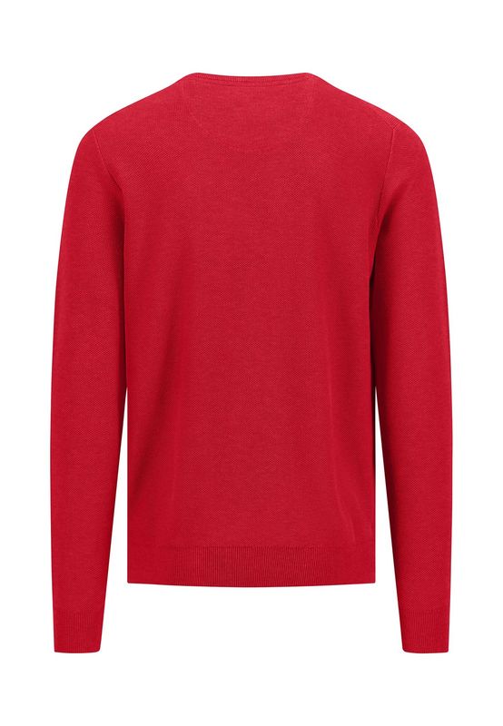 1513 220 FYNCH HATTON O NECK KNIT COL 363 POPPY RED