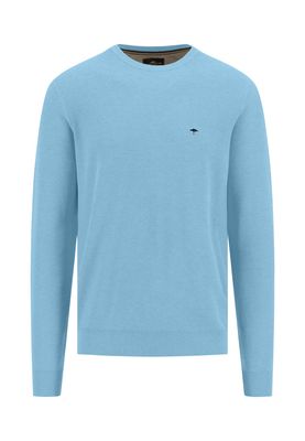 1513 220 FYNCH HATTON O NECK KNIT COL 629 SPLASHY OCEAN