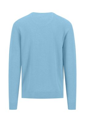 1513 220 FYNCH HATTON O NECK KNIT COL 629 SPLASHY OCEAN