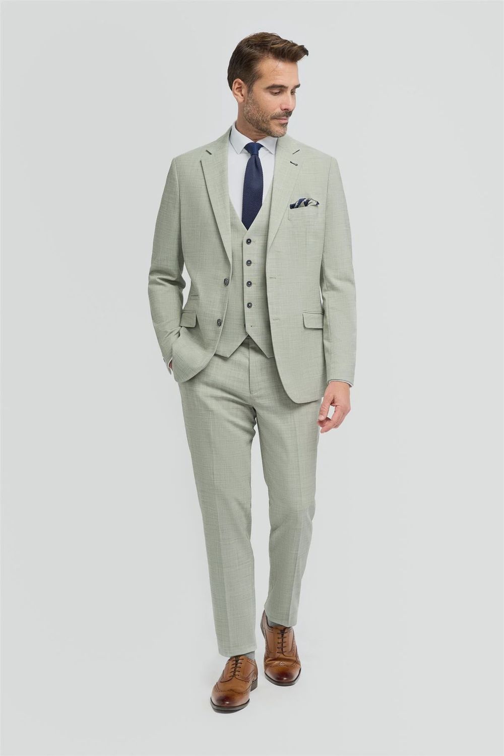 MENS CAMDEN 3PC SUIT SAGE