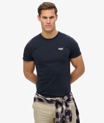 SUPERDRY ESSENTIAL CONTRAST EMB TEE ECLIPSE NAVY M1012078A