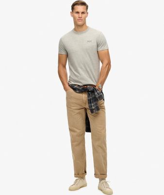 SUPERDRY ESSENTIAL LOGO EMB TEE GREY MARL M1011245A