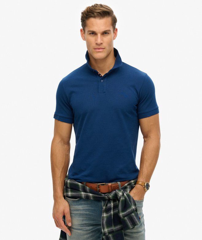 SUPERDRY CITY PIQUE POLO PILOT MID BLUE M1110438A