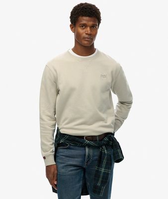 SUPERDRY ESSENTIAL LOGO CREW SWEATSHIRT LIGHT STONE BEIGE  M2013751A