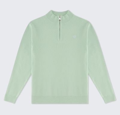 WALKER AND HUNT SAGE GREEN  KNITTED HALF ZIP