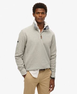 SUPERDRY  CORE PIQUE HALF ZIP GEY MARL M2014078A
