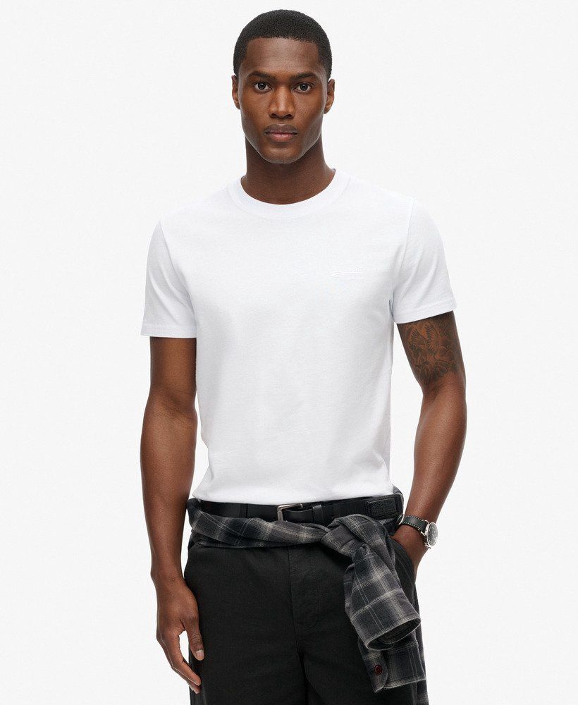 SUPERDRY ESSENTIAL LOGO EMB TEE OPTIC/OPTIC M1011245M