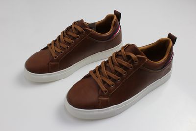 NTY534B BOYS CASUAL SPORTY TIE SHOE TAN PU