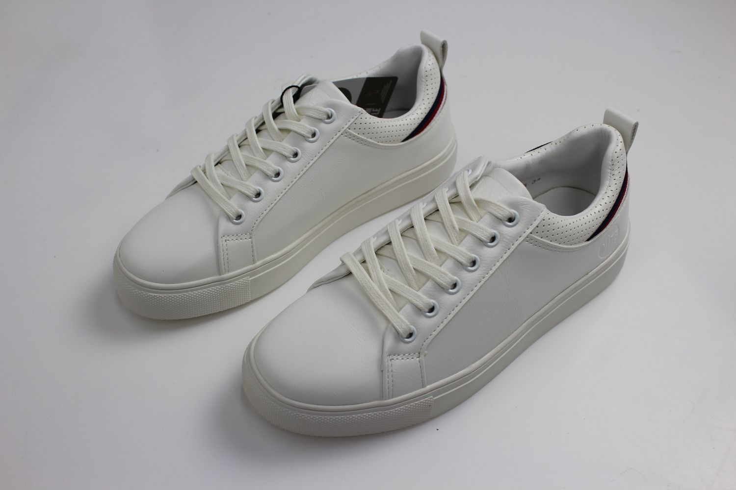 NTY534B BOYS CASUAL SPORTY TIE SHOE WHITE PU