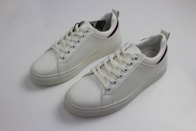 NTY534B BOYS CASUAL SPORTY TIE SHOE WHITE PU