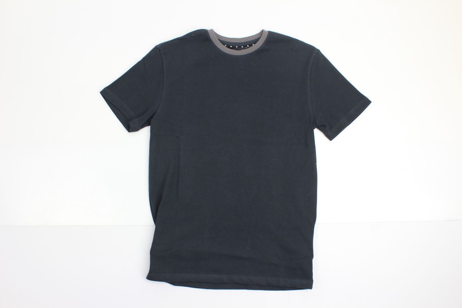 56WBF FRENCH CONNECTION SS POPCORN CREW NECK TEE 41 NAVY/GREY