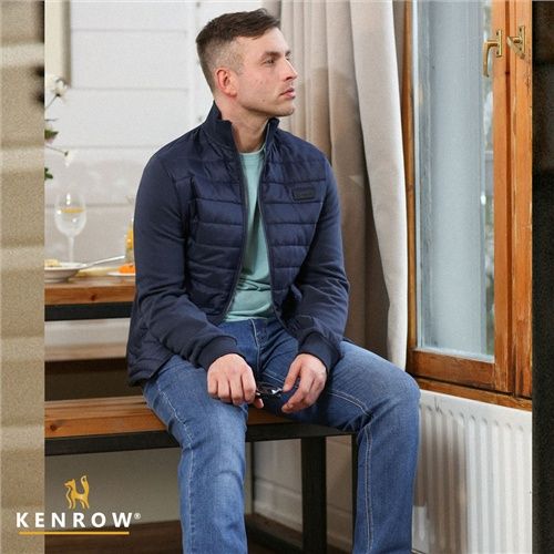 KR603007 KEEFE ZIP THROUGH NAVY