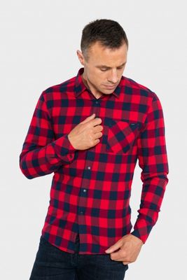 WU L/S CHECK SHIRT BLOOD CHECK