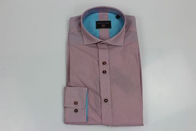 SCOTT &amp; WADE SWLS5330 BOGOTA LS SHIRT NAVY/BURG