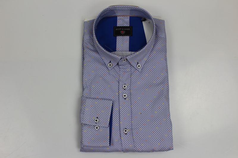 SCOTT &amp; WADE SWLS5336 SAGRES LS SHIRT MULTI PRINT