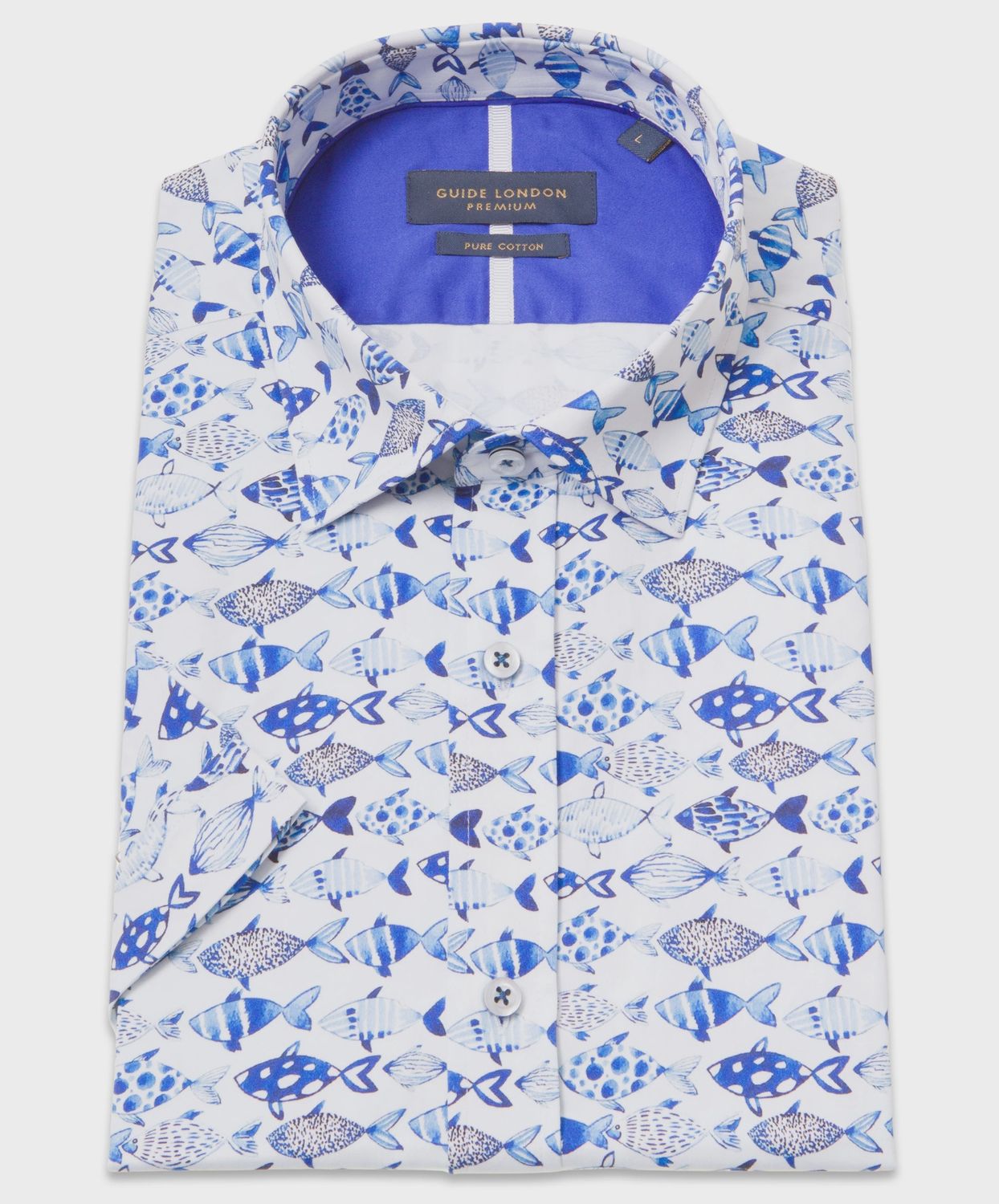 GUIDE S/S SHIRT HS2871 WHITE/BLUE