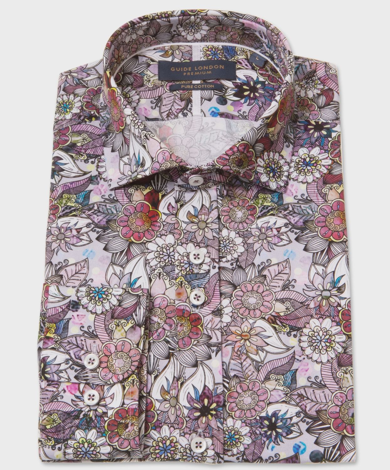 GUIDE L/S SHIRT LS77122 PINK MULTI