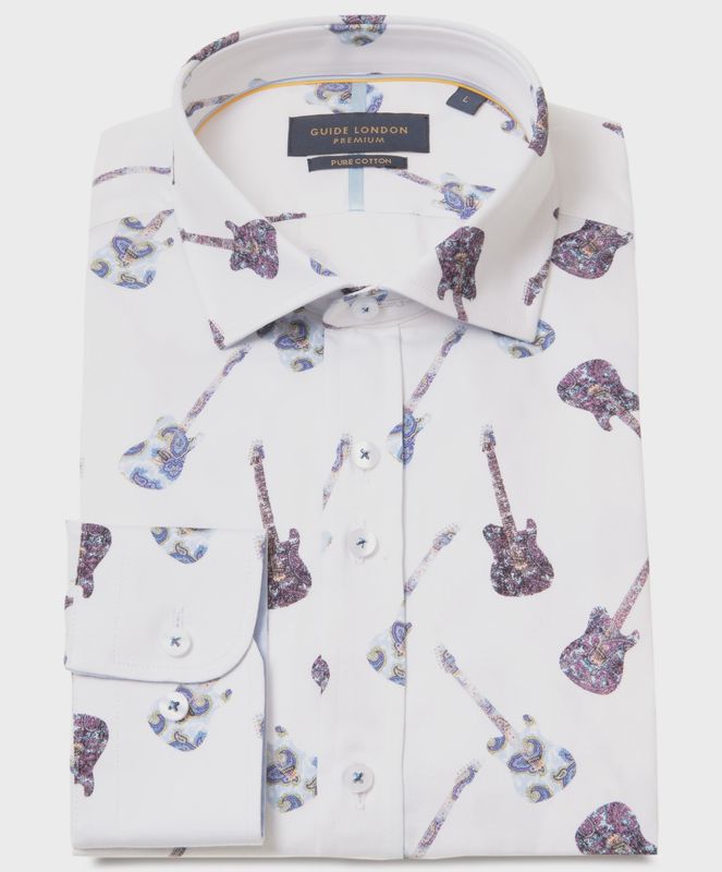 GUIDE L/S SHIRT LS77158 WHITE MULTI
