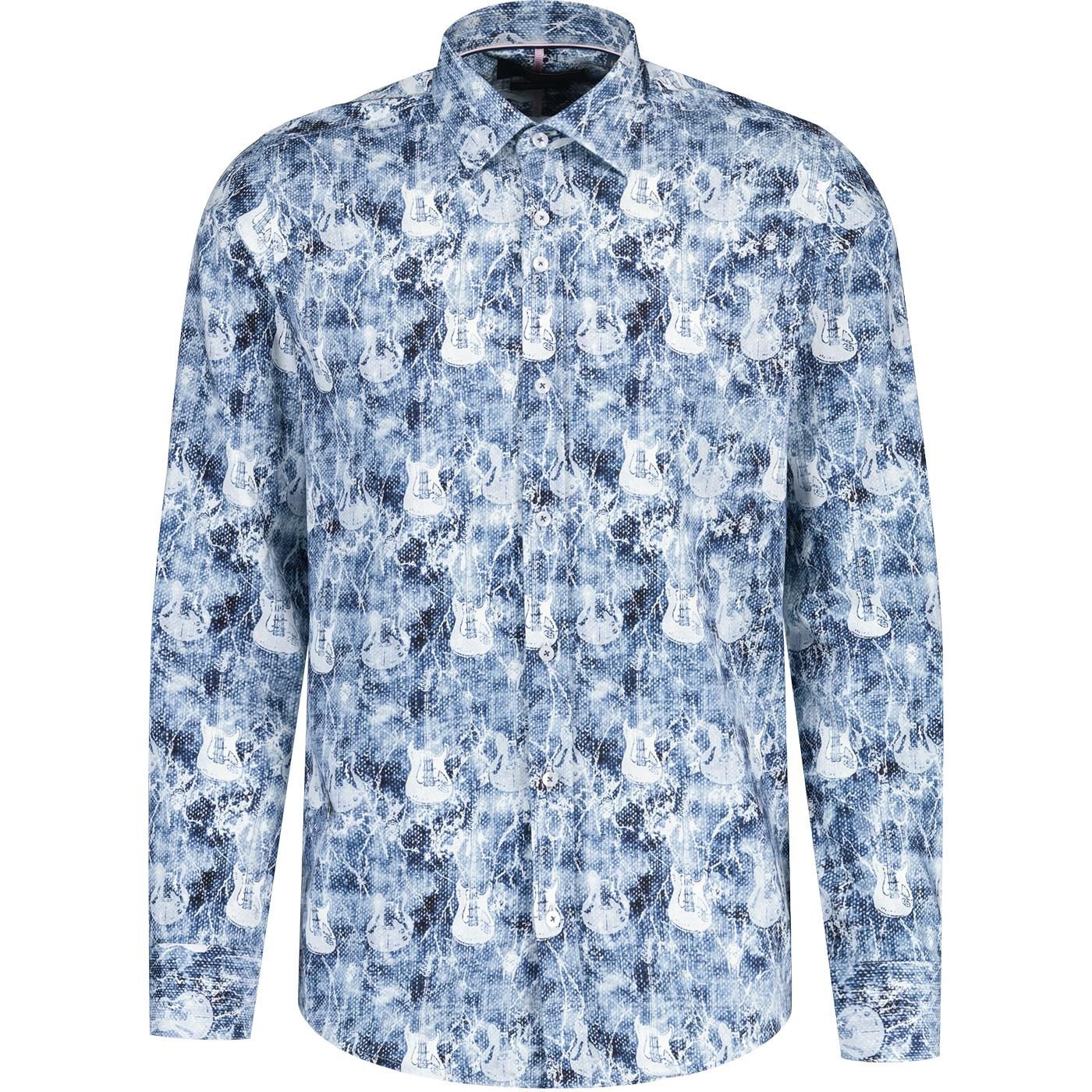 GUIDE L/S SHIRT LS77163 BLUE/ WHITE