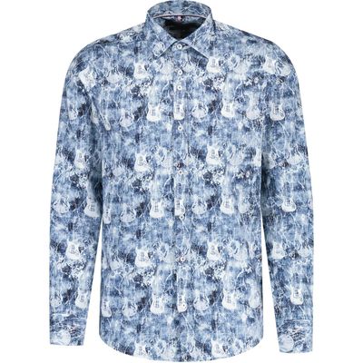 GUIDE L/S SHIRT LS77163 BLUE/ WHITE