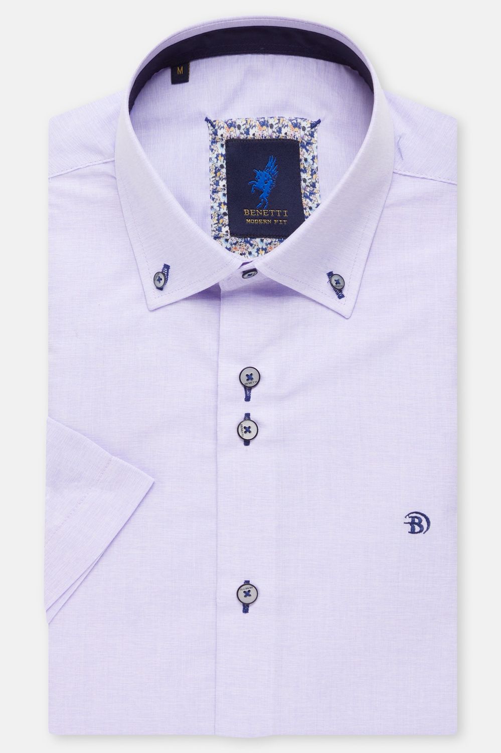 BENETTI MENS S/S SHIRT MARTIN MODERN FIT LILAC
