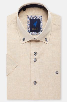BENETTI MENS S/S SHIRT MARTIN MODERN FIT STONE