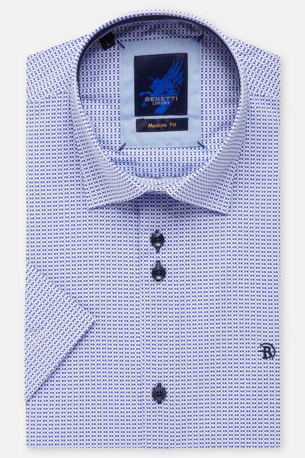 BENETTI MENS S/S SHIRT DALLAS NAVY