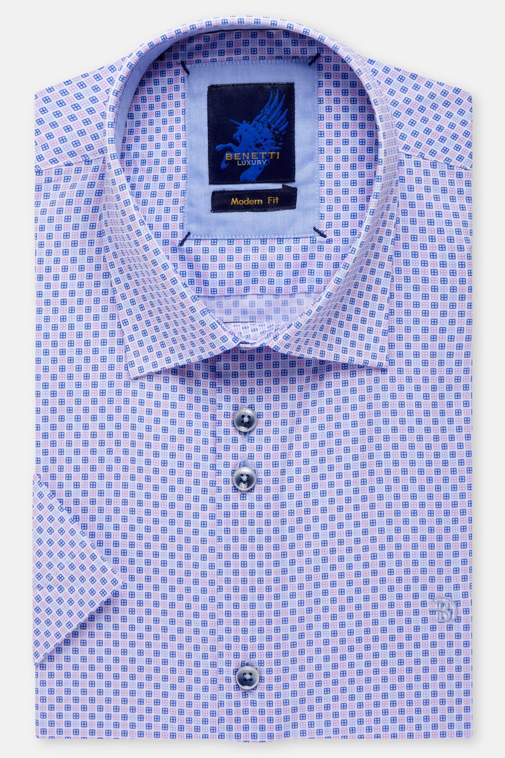 BENETTI MENS S/S SHIRT MIAMI PINK