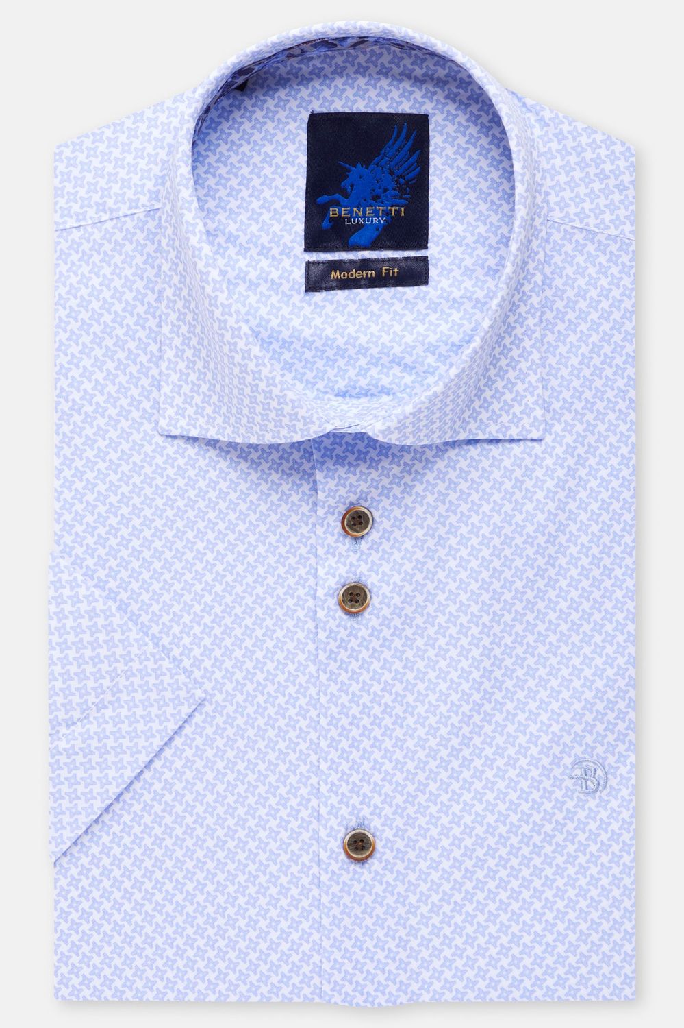 BENETTI MENS S/S SHIRT JULIUS SKY