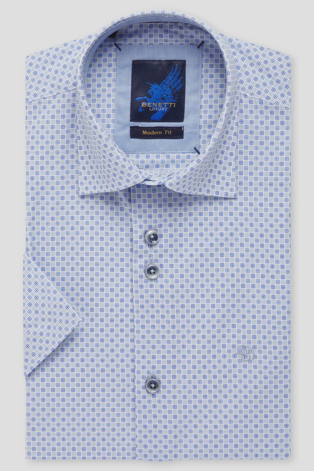 BENETTI MENS S/S SHIRT MIAMI BLUE