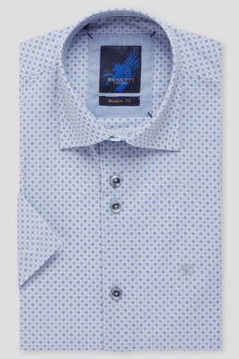 BENETTI MENS S/S SHIRT MIAMI BLUE